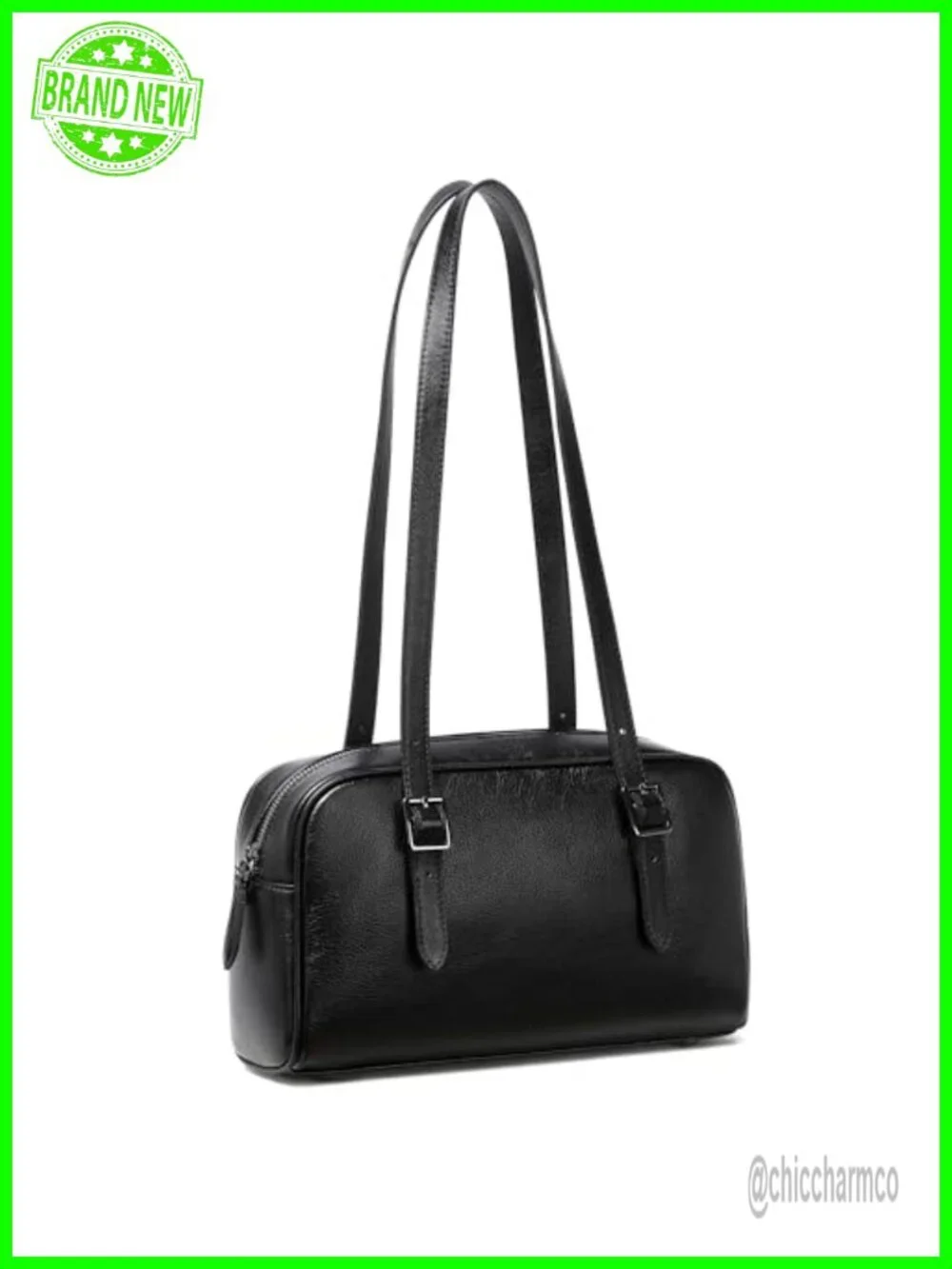 Genuine Full-Grain Leather Hobo Tote Bag, Adjustable Shoulder Strap, Clutch